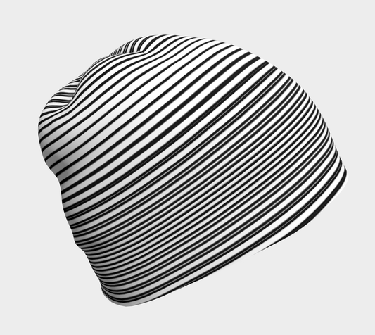 Tuque Hat - White Striped - the wheaten store