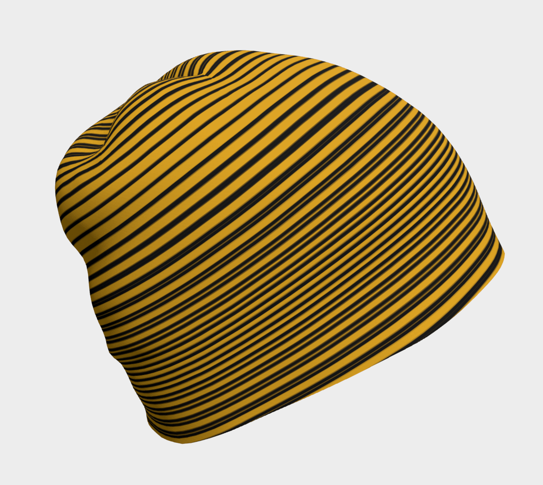 Tuque Hat - Yellow Gold Striped - the wheaten store