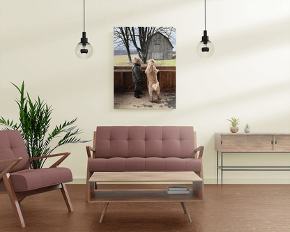 The Wheaten Store  Canvas - Child and Wheaten  30x40