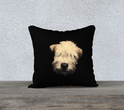 Wheaten Puppy Pillow Case Black - The Wheaten Store 