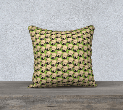 Wheaten Puppy Pillow Case - Green 🇨🇦 - The Wheaten Store