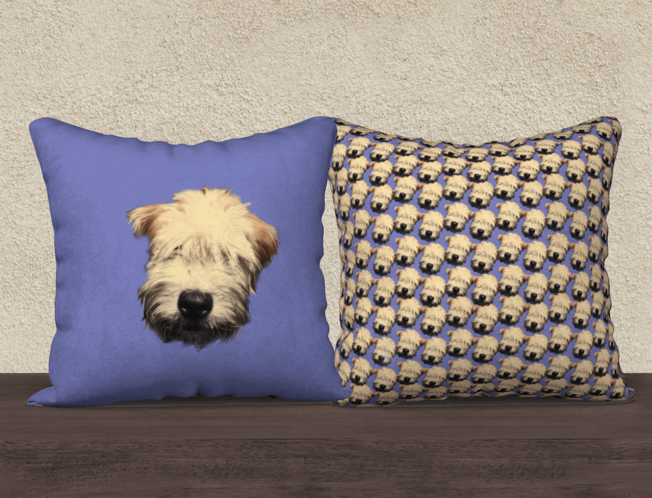 Wheaten Puppy Pillow Case - Very Peri 🇨🇦 - The Wheaten Store