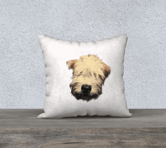 Wheaten Puppy Pillow Case - White - The Wheaten Store