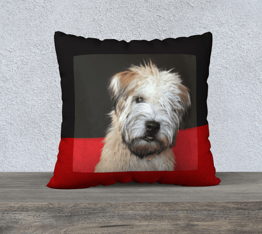 Young Wheaten Cushion Cover - Red 🇨🇦 - The Wheaten Store